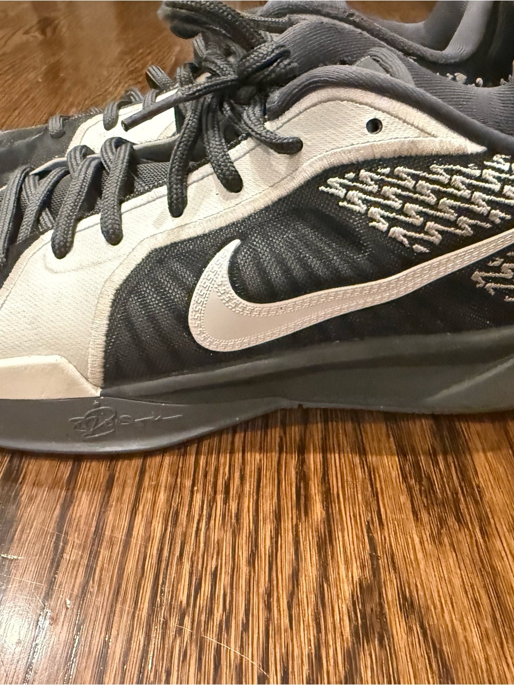 Nike Men’s Black and White Low-Top Basketball Sneakers
